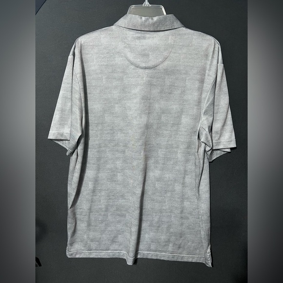Callaway Polo Shirt Men's Sz Large Grey Geometric Like Golf Performance Opti Dri - Picture 2 of 4